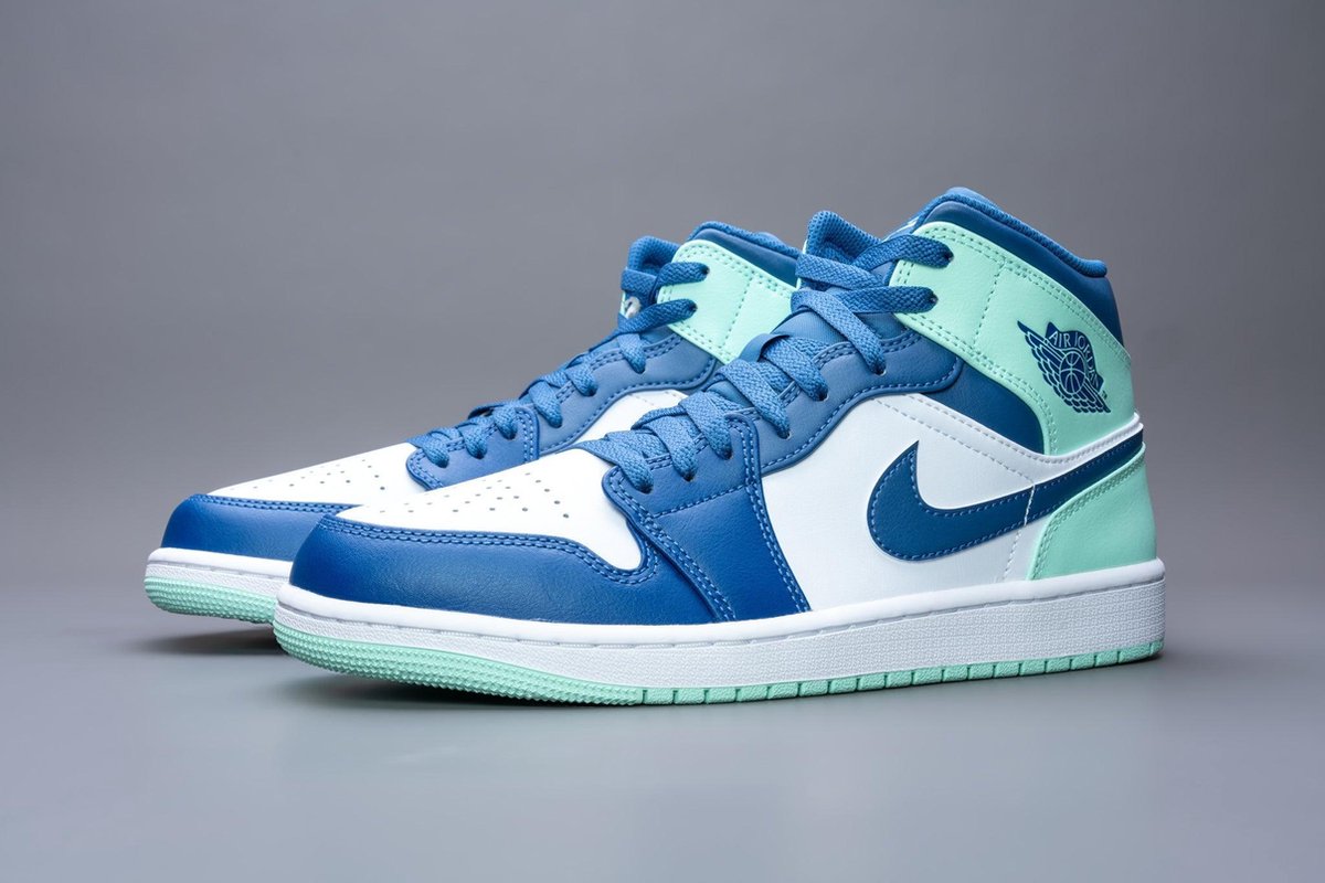 Air Jordan 1 Mid Mystic Navy Mint Foam - 554724-413 - Maat 40 - Kleur als  op foto -... | bol