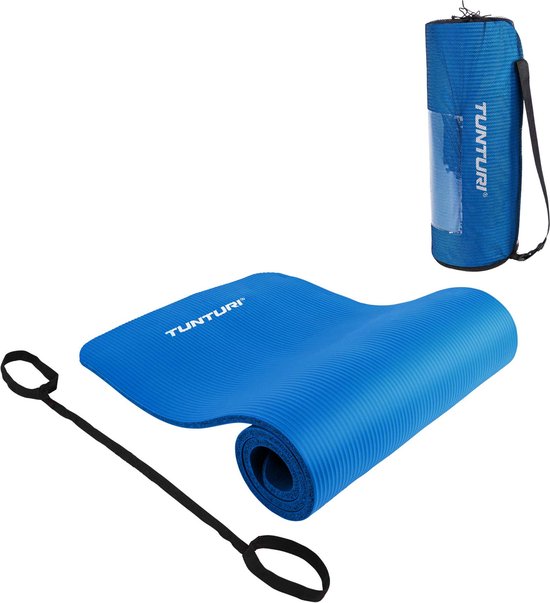 Leonardoda merk op Treinstation Tunturi fitnessmat met draagtas - Yogamat - Sportmat gemaakt van zacht NBR  materiaal -... | bol.com