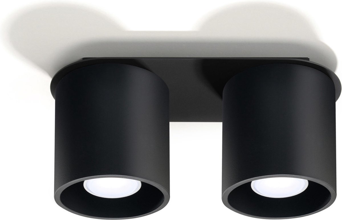 Sollux Lighting Aura Plafondlamp 2-Vlammig Taupe - Moderne Geometrische Plafondspot