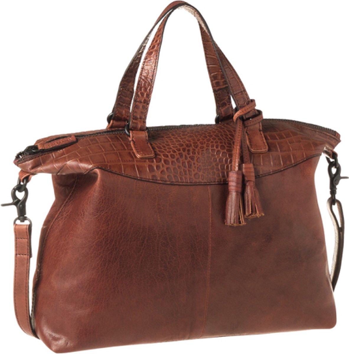 Rise of Rosa Laptop Bag / Work Bag / Briefcase Ladies - Croco - 13 pouces -  Cuir - Marron | bol.com