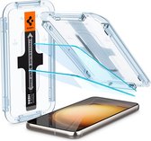 Geschikt voor Spigen Samsung Galaxy S23 Glas.tR EZ Fit Screenprotector 2 Stuks - Transparant