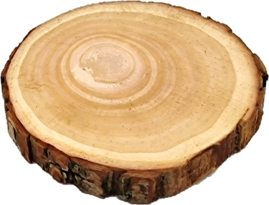 HAKZEON 100 stuks 2,8-3,2 inch natuurlijke houten plakjes, 2/5 inch