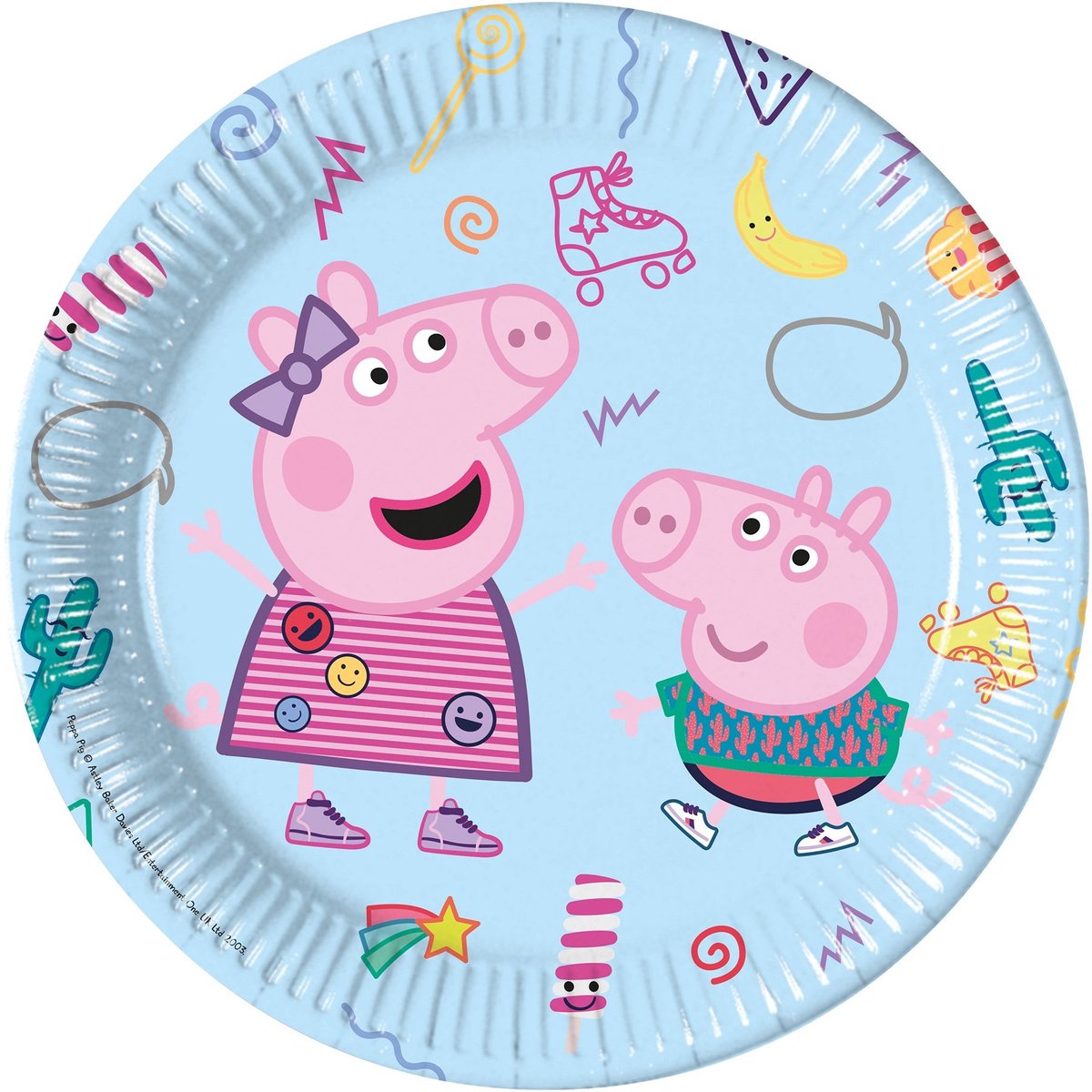 Wefiesta - Peppa Pig - borden (8 stuks)
