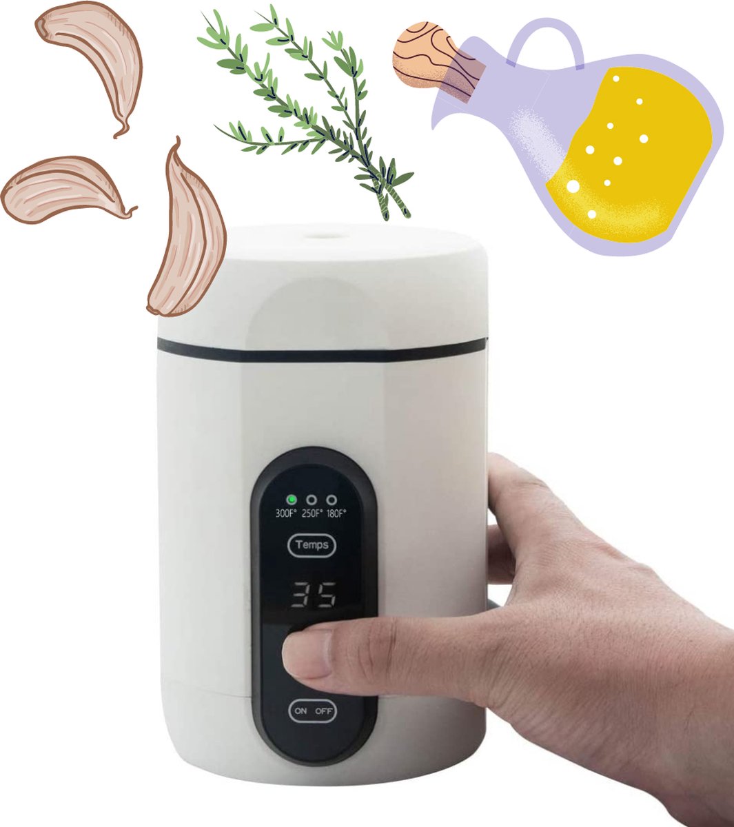 Herboven Decarboxylator 230V Con Spina UK | Macchina Per Decarbossilazione Erbe | Con Funzione Infusione