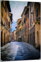 WallClassics - Tuinposter – Klein Straatje - Italië - 100x150 cm Foto op Tuinposter (wanddecoratie voor buiten en binnen)