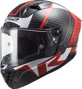 LS2 FF805 Thunder C Racing 1 Gloss Red White ECE 22.06 Full Face Helmet S - Maat S - Helm