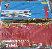 2 stuks Draaiguirlande Brandvertragend Rood/ Geel/ Groen, Carnaval, Themafeest