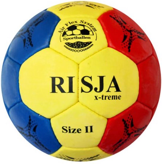 Risja Xtreme handbal - maat 2 - blauw geel rood - zaal en buiten
