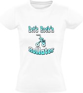 Let's rock'n rollator Dames T-shirt | rock | feest | muziek | band