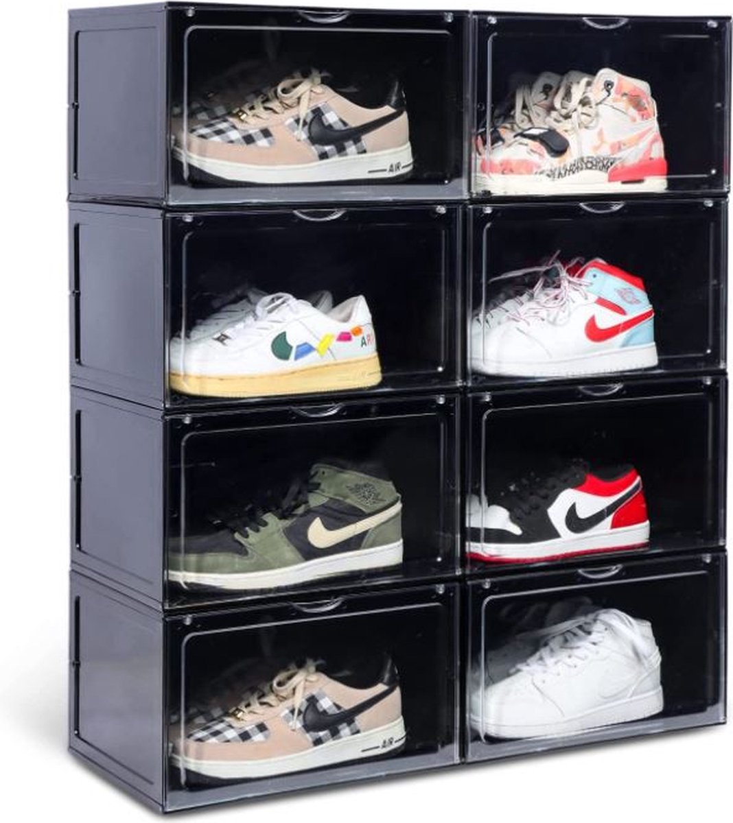 Sneaker Box - 2 pièces - Rangement chaussures - Meuble à chaussures -  Empilable -... | bol