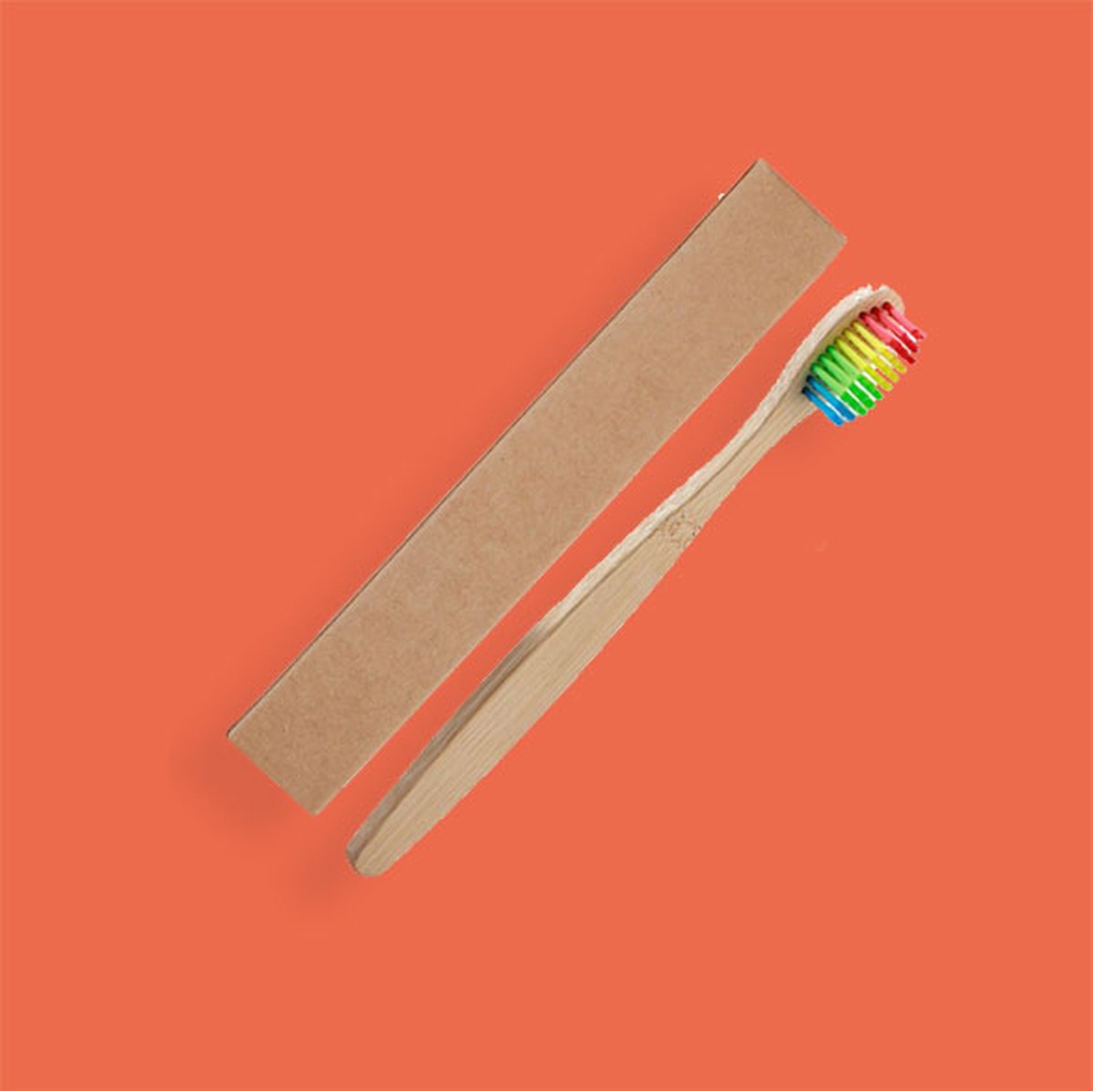 Bamboe tandenborstel Regenboog - Gratis verzending - Tandenborstels - Bamboo - Duurzaam en milieuvriendelijk - Perfect voor dagelijks gebruik