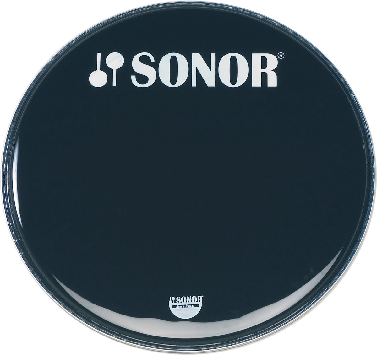 Sonor basDrum Frontvel PB20 BL, 20", zwart, met Logo - Bass drumvel