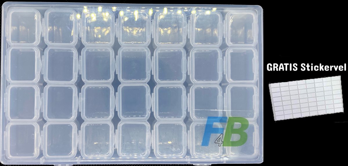 F4B Diamond Painting Opbergdoos – 28 Bakjes – Compacte Sorteerbox — afbeelding 7