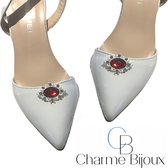 Schoen Clips-Rood-Trouwen-Pump versieren-Charme Bijoux