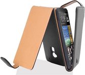 Cadorabo Hoesje geschikt voor HTC ONE MAX T6 in ZWARTE OXIDE - Beschermhoes in flip-design Case Cover van getextureerd imitatieleer