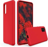 Hoesje Geschikt Voor Samsung Galaxy S20 Hoesje - Fluweelzachte Microvezel Siliconen Back Cover – Rood