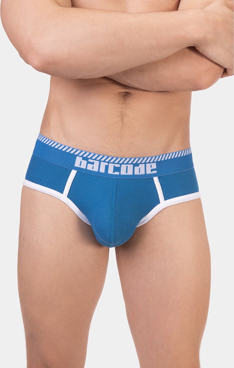 Barcode Berlin Backless Brief Wild Candy - Blue - Size L