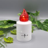 Led kaars - Altus - Rood - 180 branddagen - Inclusief batterij - Flikkerend vlam - Grafkaars - Graflichtje - Herdenkingslicht