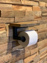 Design85 Industriële Toilet Accessoires – WC Rolhouder Metaal Zwart – 1 Stuk - Robuust Ontwerp