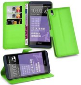 Cadorabo Hoesje geschikt voor HTC Desire 816 in MUNT GROEN - Beschermhoes met magnetische sluiting, standfunctie en kaartvakje Book Case Cover Etui