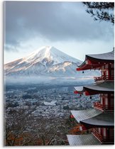WallClassics - Acrylglas - Hoogste Berg van Japan - Fuji - 30x40 cm Foto op Acrylglas (Met Ophangsysteem)