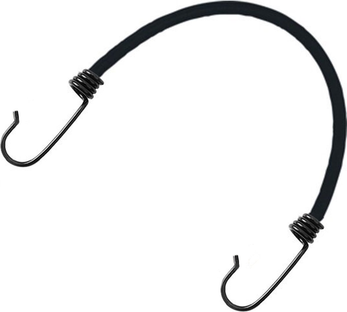 Snelbinder met spinhaken - 80cm - Zwart