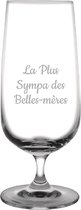 Bierglas op voet gegraveerd - 41cl - La Plus Sympa des Belles-mères