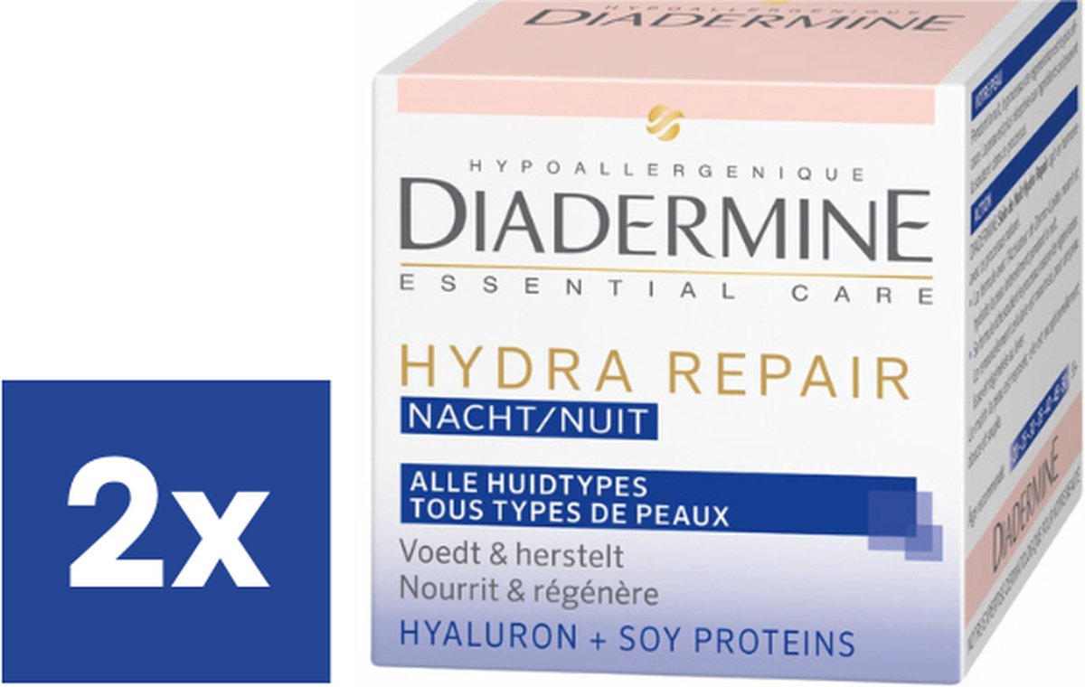 Diadermine Hydra Repair Nachtcrème - 2 x 50 ml