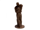 Vaderdag - Chocanette - Erotische Chocolade-figuur man/vrouw - melk - staand liefdeskoppel - hoogte = 12,5 cm - 2 stuks