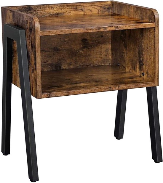 MIRA Home - Nachtkastje - Bijzettafel - Sidetable - Slaapkamer - Woonkamer - 46x35x52