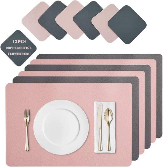 Set van placemats Tafel Decoratie Dineren Eetkamer Accessoires bol