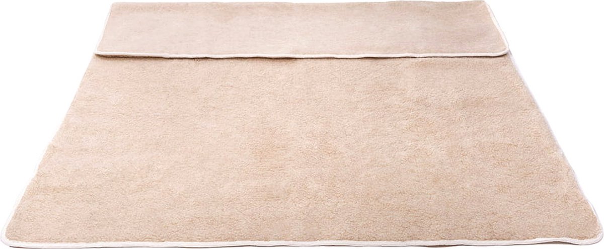 Lamswollen Baby Dekentje Ledikant Deken Peuter Deken Plaid 100x140cm - 100% Australische Merino Lams Scheerwol 450 g/m² Woolmark-certificaat – Cappuccino Beige – ZACHT en WARM – Wasbaar en Antiallergisch