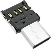 BeMatik - Mini OTG USB 2.0 USB Type-C Male naar USB Type-A Female Adapter