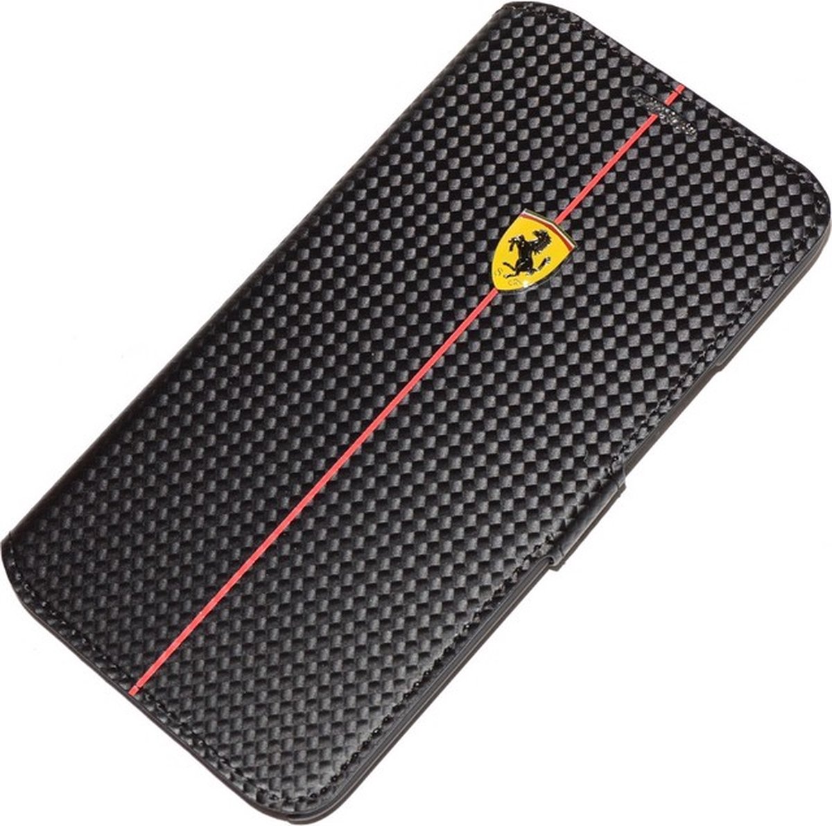 Ferrari Carbon Book Cover - Alcatel One Touch Hero - Zwart