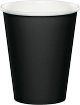 Tasse à café en carton 8oz 240ml noir - 100 pièces - gobelets en papier jetables - gobelets à boisson - respectueux de l'environnement