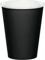 Kartonnen Koffiebeker 8oz 240 ml zwart - 100 Stuks - wegwerp papieren bekers - drinkbekers