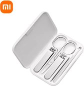 Xiaomi Mijia Pedicureset | 5-delig | Roestvrije Staal | Schuine Nagelknipper - Platte Nagelknipper - Nagelschaar - Nagelvijl - Oorplukker