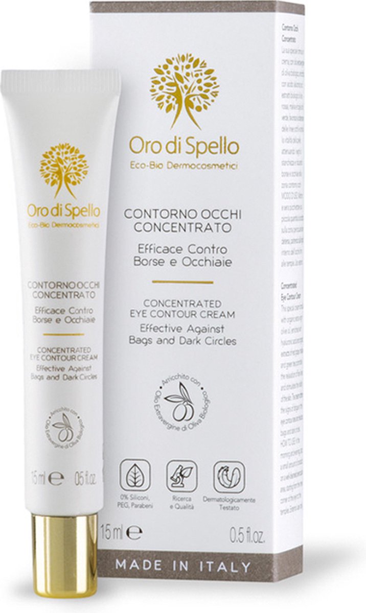 Oro di Spello - Oogcontourcrème op basis van echte organische olijfolie uit Italië - Hypoallergeen - Valentijn tip! - For your beauty rituals