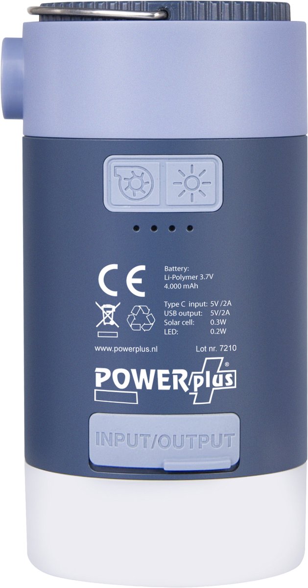 POWERplus Seagull Solar USB oplaadbare camping lantaarn (warm wit licht) - luchtpomp - powerbank van Powerplus — afbeelding 4