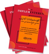 Deems- Werkboek Leren Implementeren | Persoonlijke ontwikkeling | Mindset | Gewoontes | Habit tracker | Mentale gezondheid