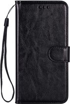 Hoesje geschikt voor Samsung Galaxy S20 - Bookcase - Pasjeshouder - Portemonnee - Koord - Kunstleer - Zwart