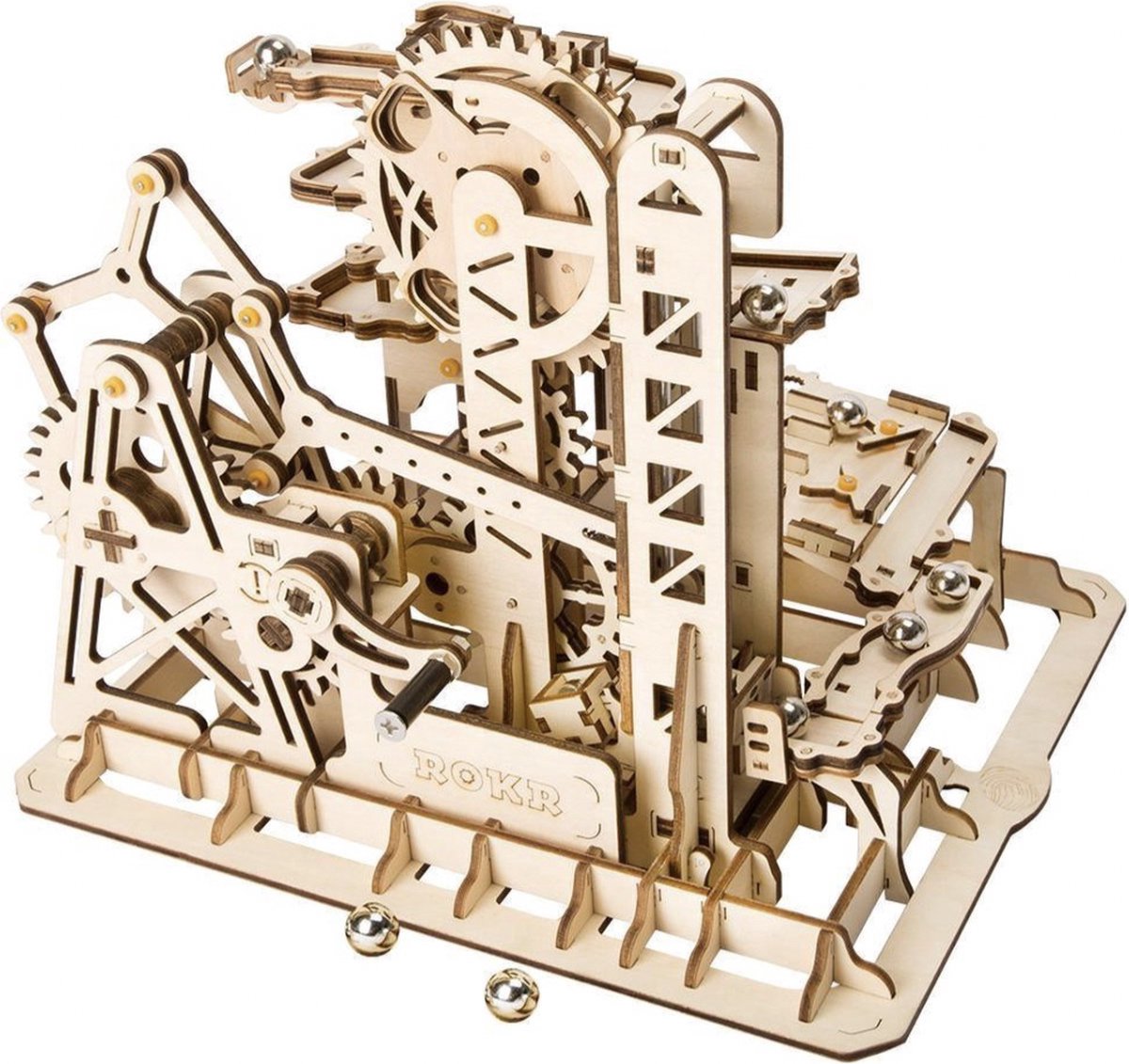 Robotime - Marble Run - Knikkerbaan - Marble Climber - Inclusief 10 knikkers - Houten modelbouw - Modelbouw - DIY - Hout 3D puzzel - Tieners - Volwassenen - 233 stukjes