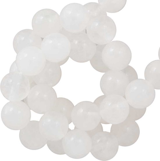 Witte Jade Kralen voor Sieraden