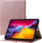 Phreeze Tablethoes - Geschikt voor iPad Pro 2020 - 11 Inch - Luxe Lederen Hoesje - Ingebouwde Standaard met Kaarthouders - Hoesje met Magnetische Sluiting - Beschermhoes - Roze Goud