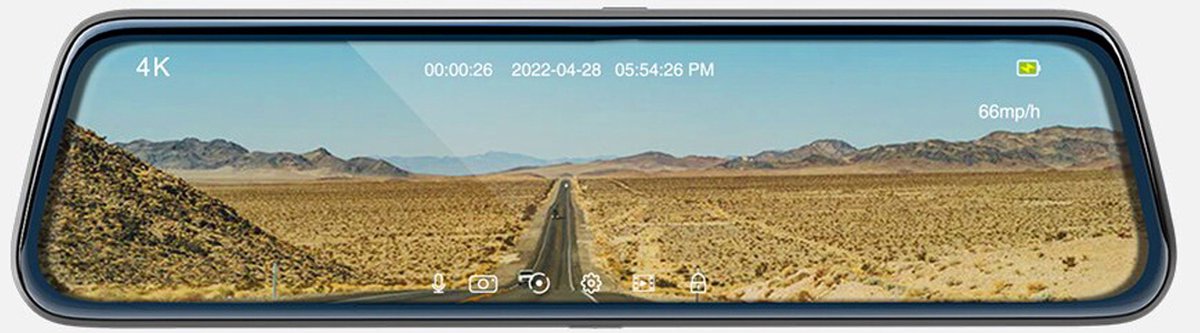 Utrai Dashcam - Dashcam Voor Auto Voor En Achter – Full HD 4K – Met Voice Command – Met Achteruitrijparkeer Systeem - Met GPS