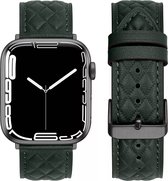 Fungus - Smartwatch bandje - Geschikt voor Apple Watch 38 / 40 / 41 mm - Series 1 2 3 4 5 6 7 8 9 SE iWatch - PU leer - Structuur - Groen