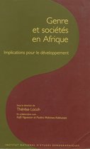 Les Cahiers de l'Ined - Genre et société en Afrique
