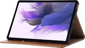 Phreeze Tablethoes - Geschikt voor Samsung Galaxy Tab S7 FE - 2021 - Luxe Lederen Hoesje - Ingebouwde Standaard met Kaarthouders - Hoesje met Magnetische Sluiting - Beschermhoes - Bruin