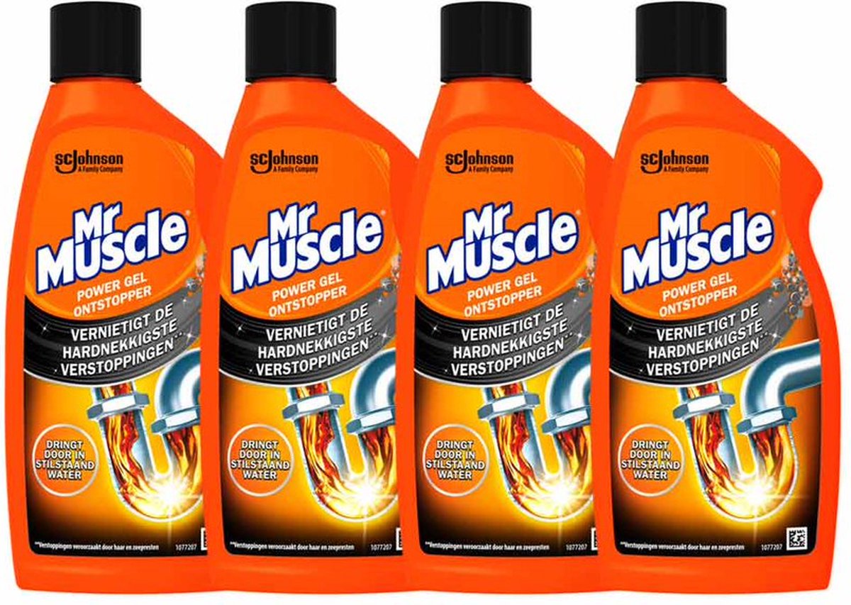 Mr. Muscle Power Gel 5 Minuten Ontstopper 4x 500 ml