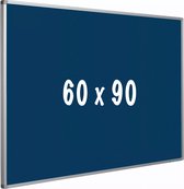 Prikbord kurk PRO - Aluminium frame - Eenvoudige montage - Punaises - Blauw - Prikborden - 60x90cm